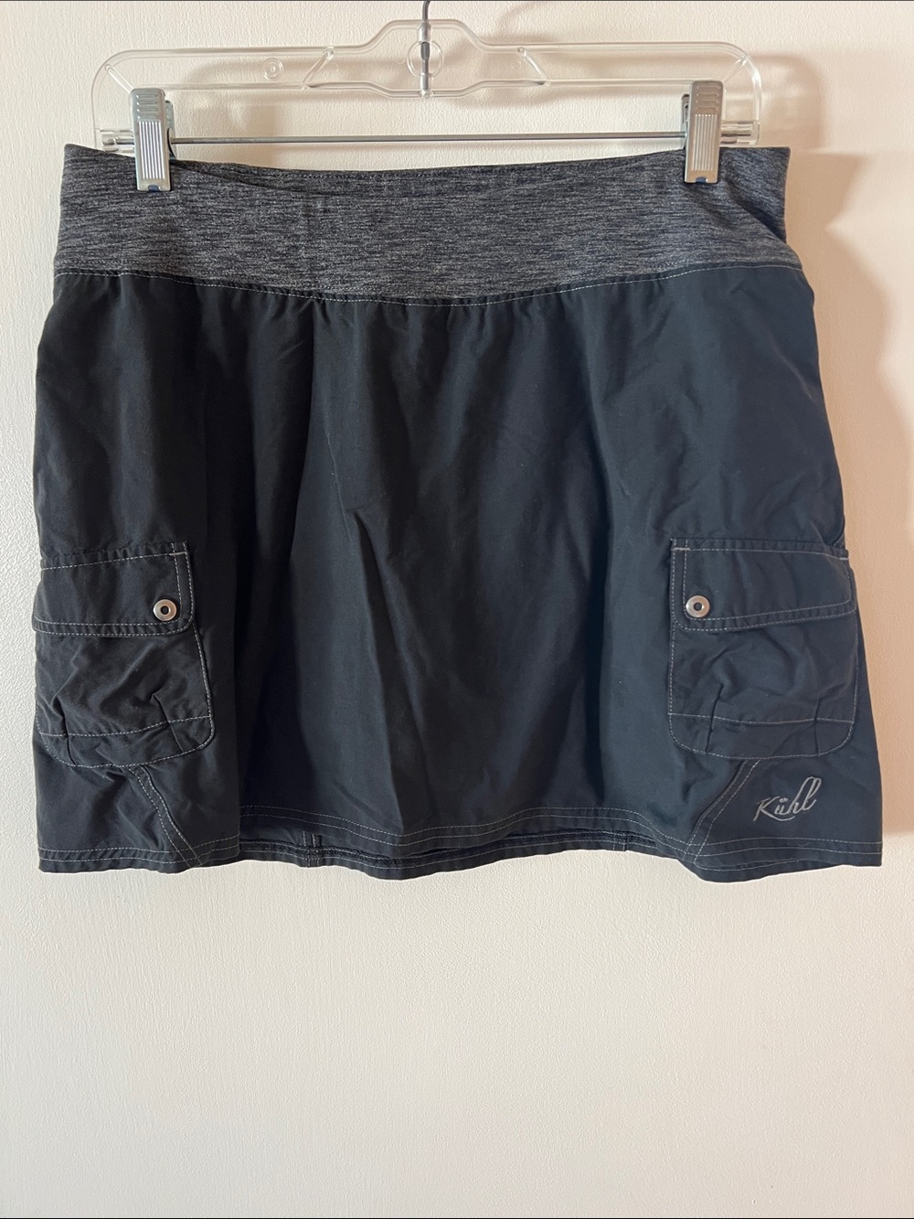 KÜHL Harmony Skort Black with Heather Gray Waistband